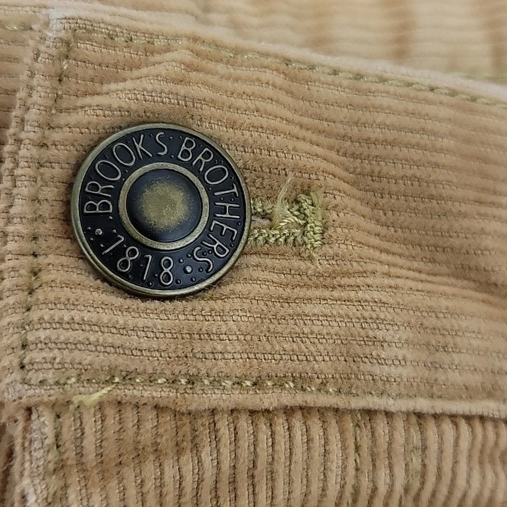 Brooks Brothers Men's 5 Pocket Tan Corduroy Pants Sz 40 X 30